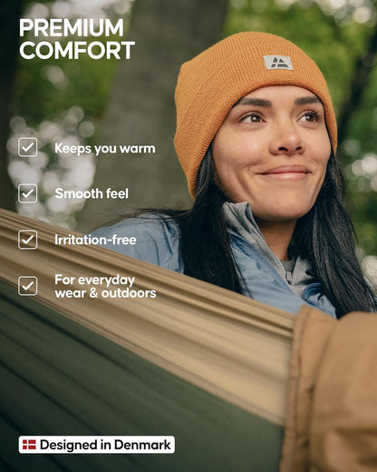 Sustainable Classic Beanie for Men & Women, Plain Kitted Hat
